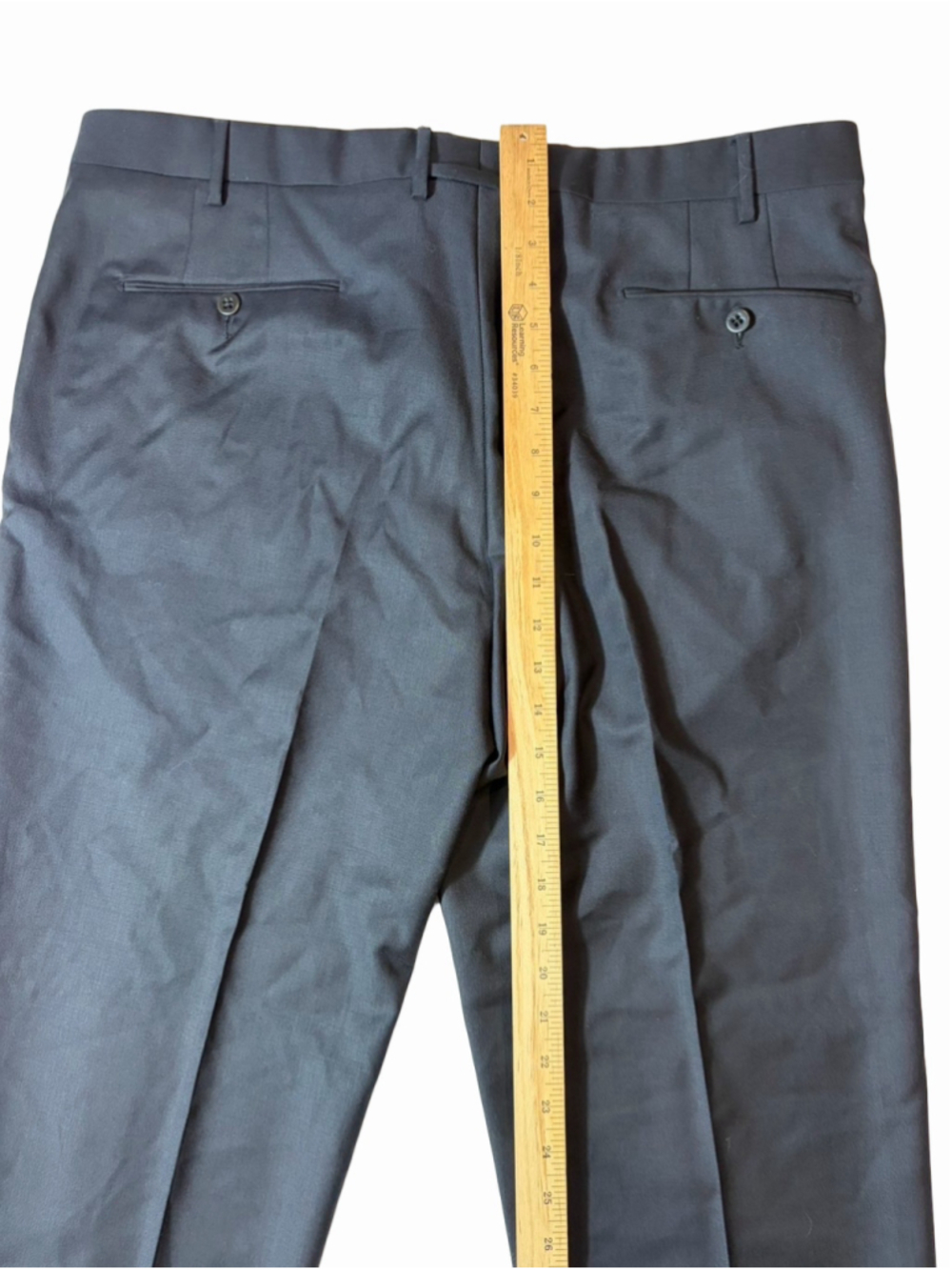 Zanella Parker 100% Wool Dress Pants Black Made in Italy Men’s 38